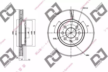 Тормозной диск DJ PARTS BD1403